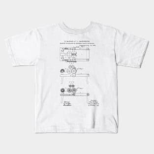 Machine for molding plastic materials Vintage Patent Hand Drawing Kids T-Shirt